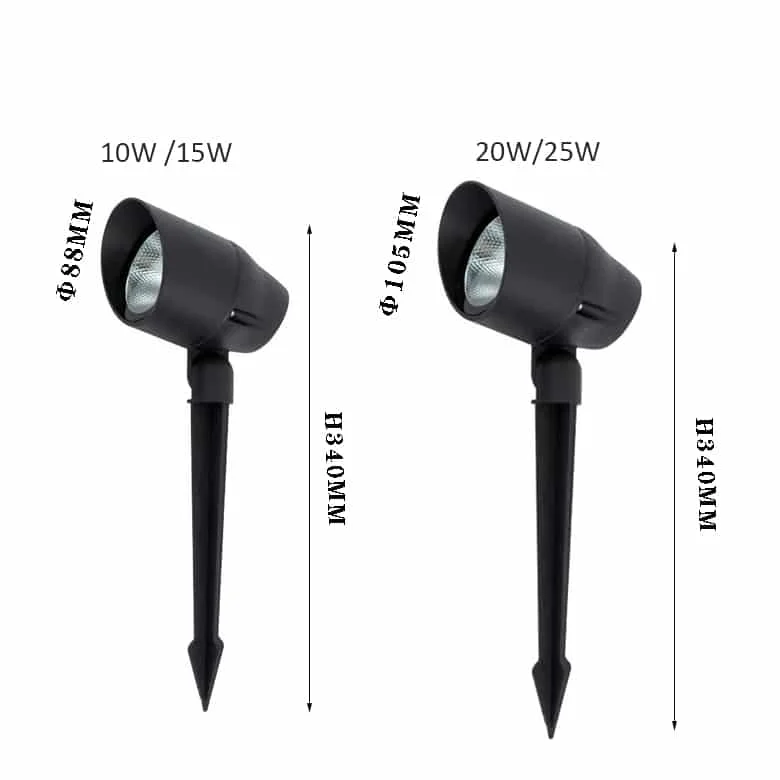 สปอตไลท์ LED สวนแบบปักดิน 10–25 W