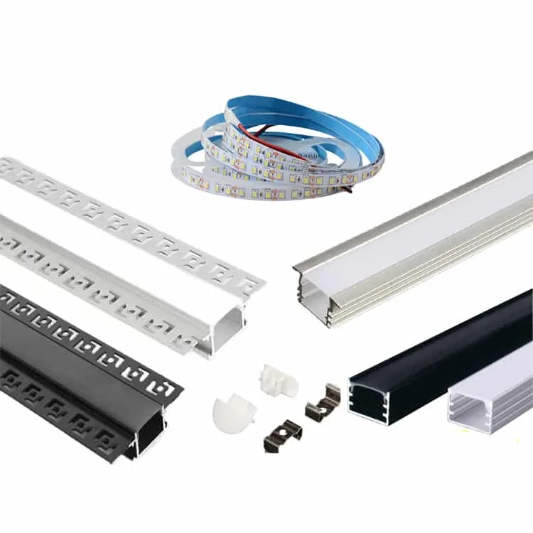 โปรไฟล์แถบไฟ 24 V DC: ติดลอย ฝัง และฝังไร้ขอบ