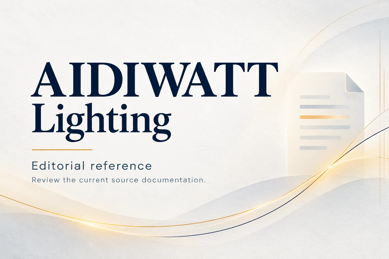 aidiwatt lighting supplier reference card
