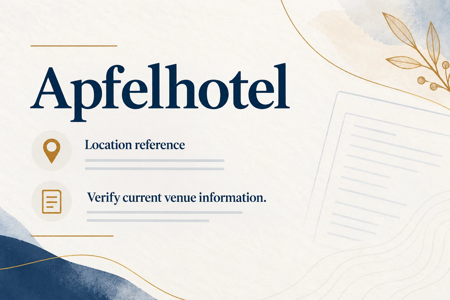 apfelhotel editorial reference card