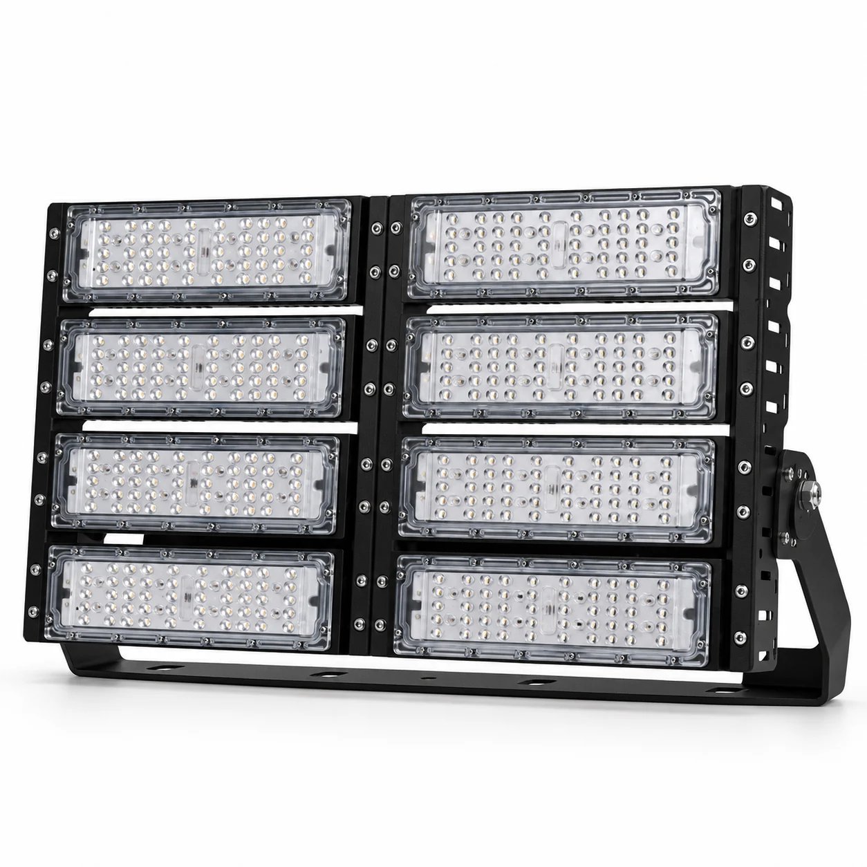 black eight module floodlight two column array white studio