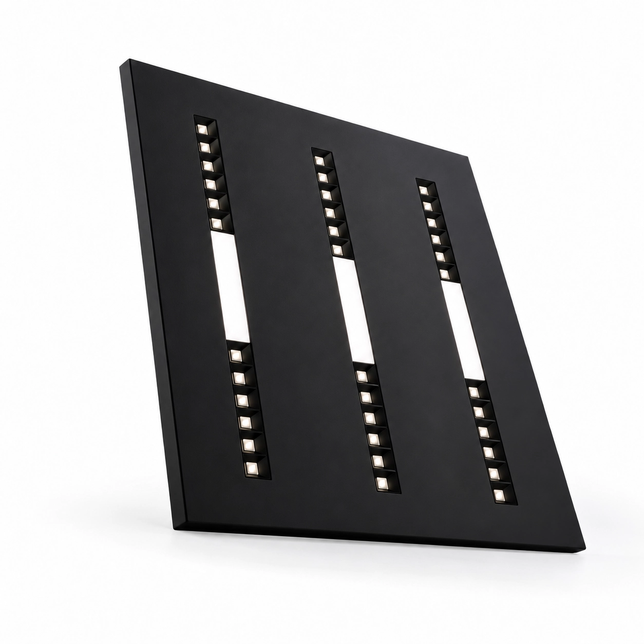 black grid panel three twelve cell hybrid rows