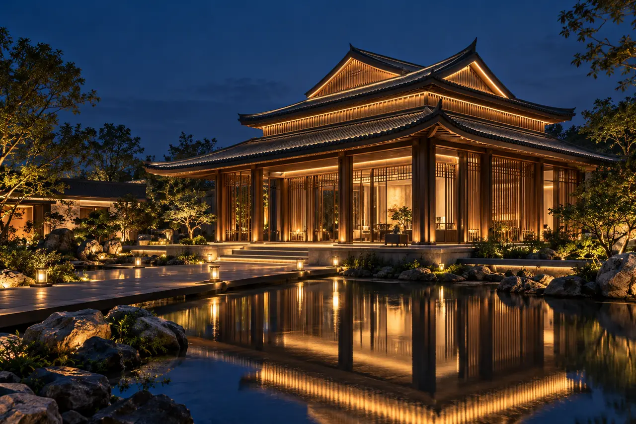 โครงการแสงสว่างผนังอาคาร: สร้างผลทางภาพพร้อมจำกัดแสงรั่ว