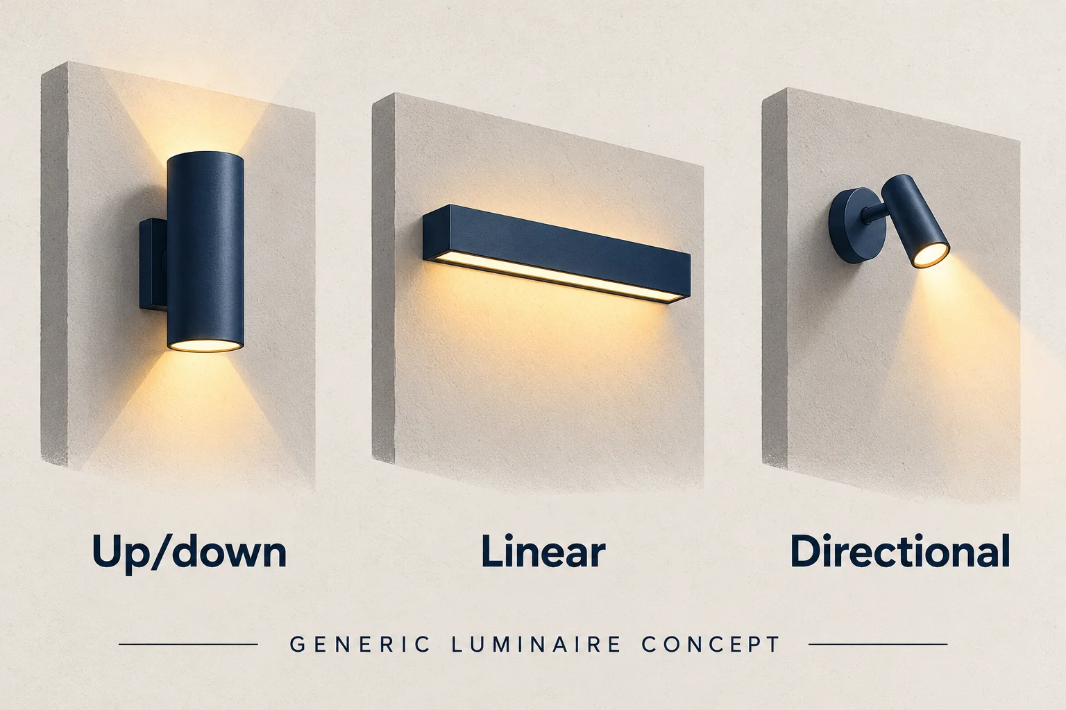generic led wall luminaire type concepts