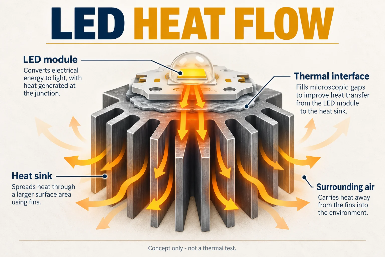 heat dissipation around a downlight