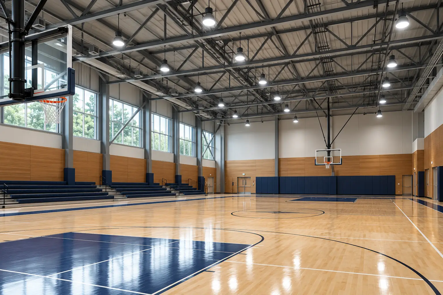 indoor basketball gymnasium led high bay lighting