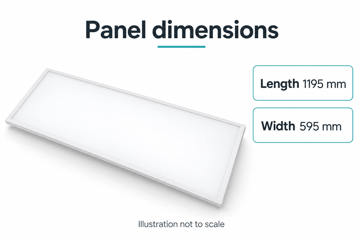 led panel 1195 by 595 perspective dimension cards