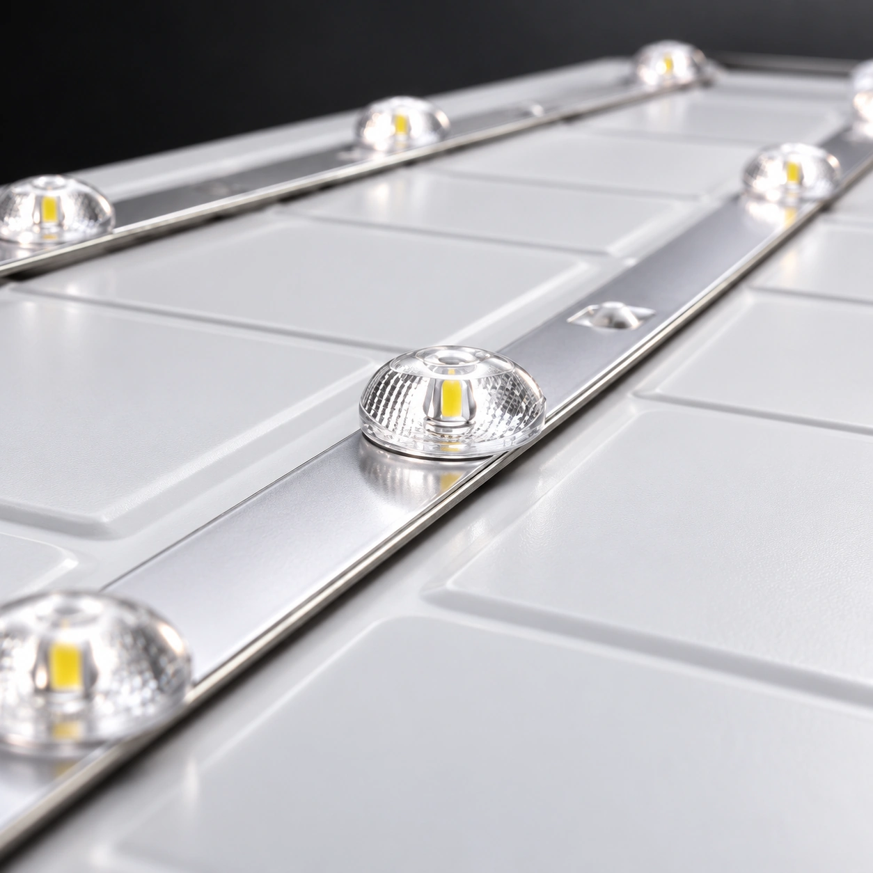 led panel clear domed lens macro charcoal studio