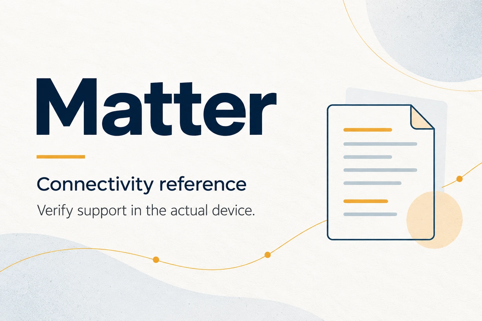 matter lighting compatibility reference card