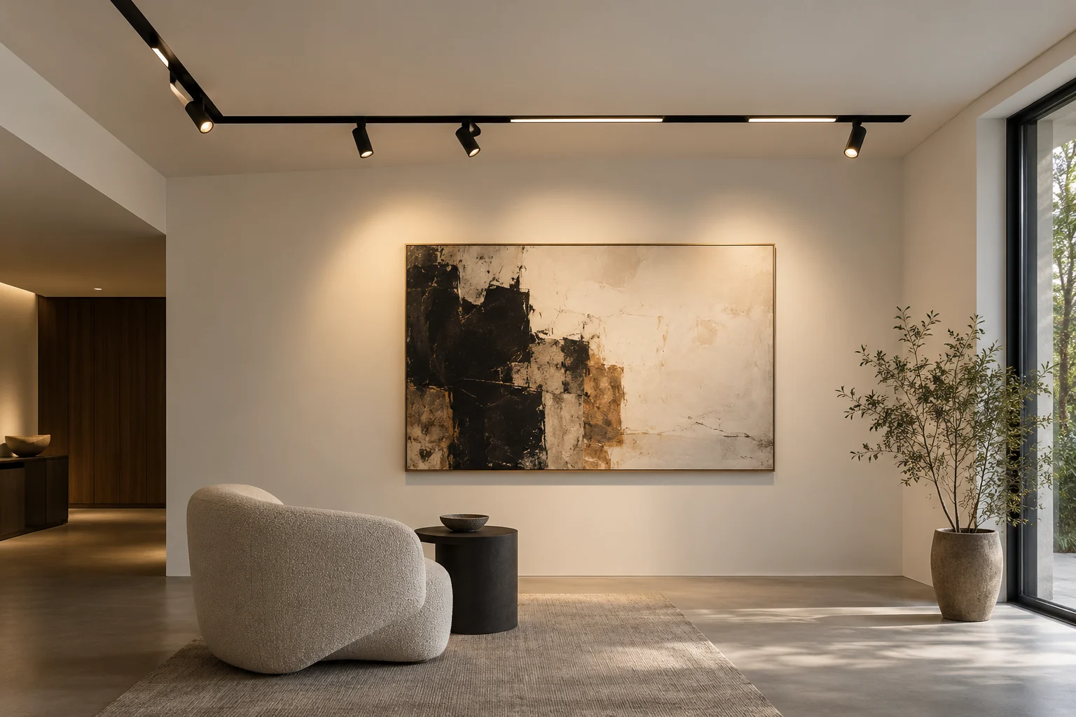 minimalist gallery magnetic led track lighting