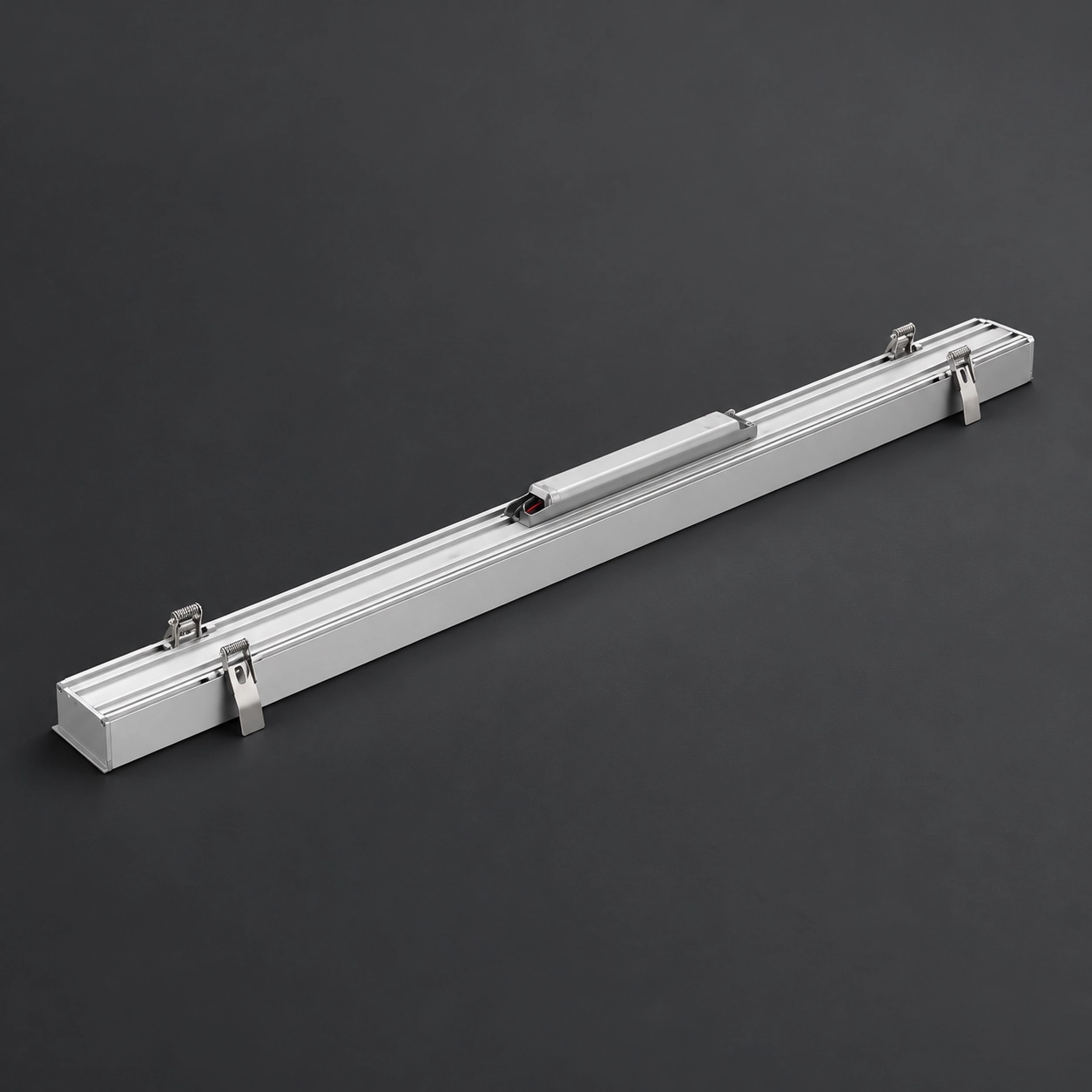 recessed linear light rear clips charcoal