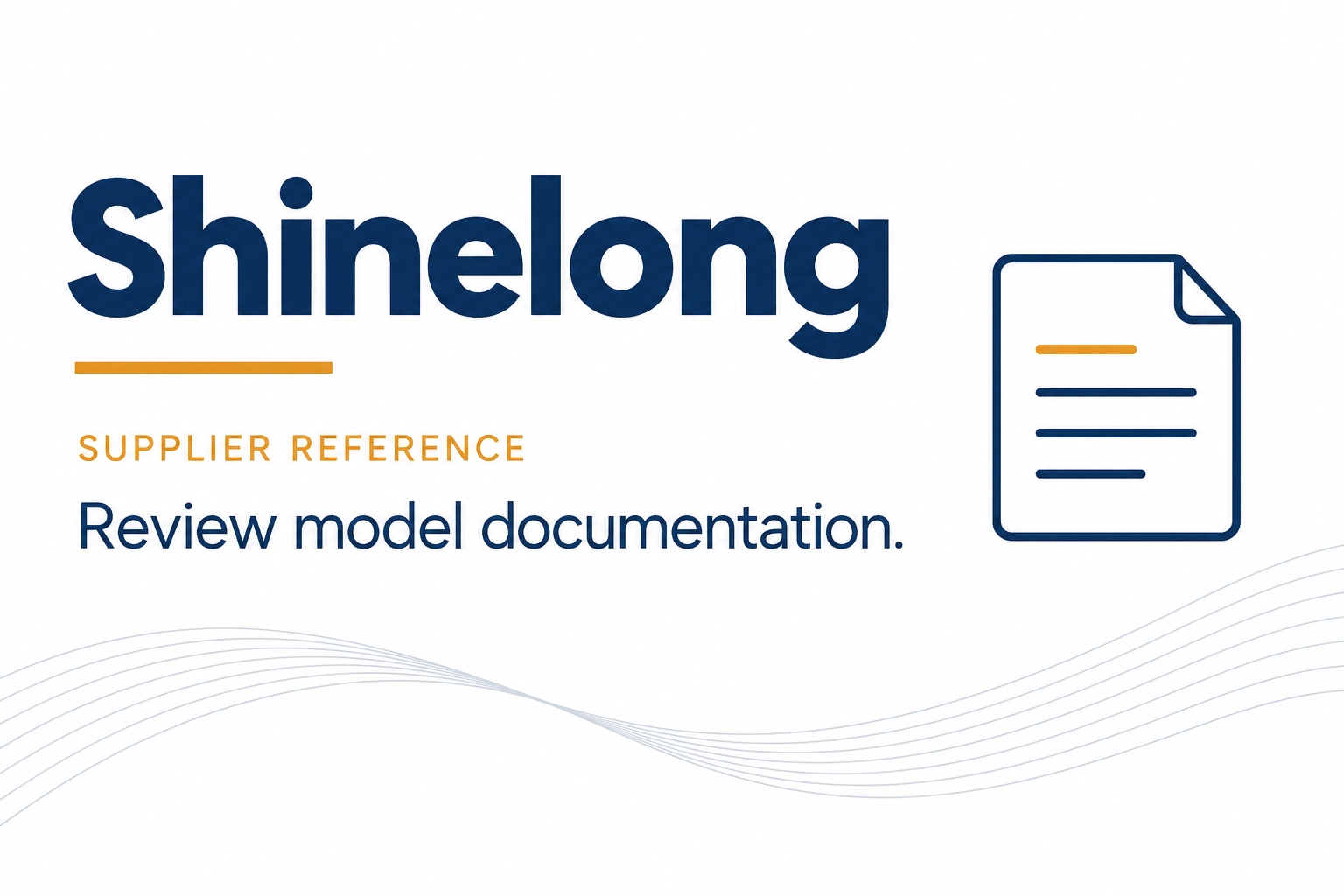 shinelong lighting supplier reference card