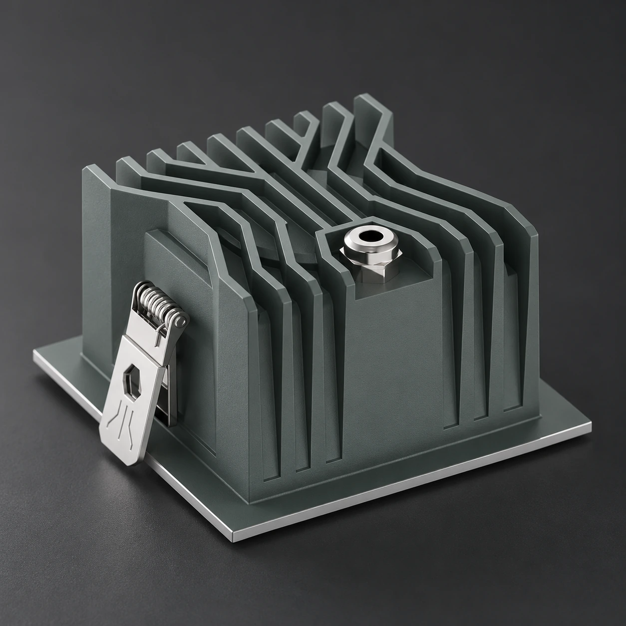 square downlight stepped fin rear cable gland