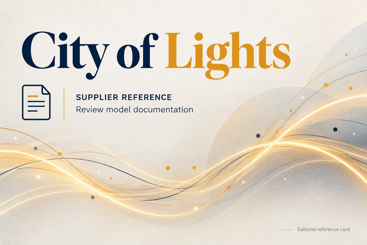 visual identification of city of lights in a supplier directory